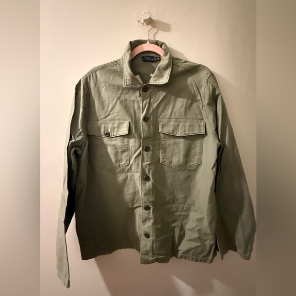 Polo Ralph Lauren Peace, Love, Polo Military Button Down Shirt Jacket - Picture 2 of 8